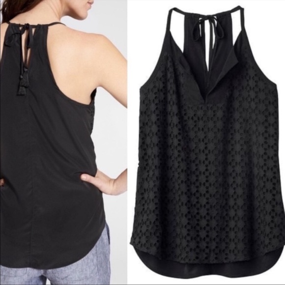 NWOT ATHLETA Eyelet Dunes Tassel Tank Top - Picture 5 of 8